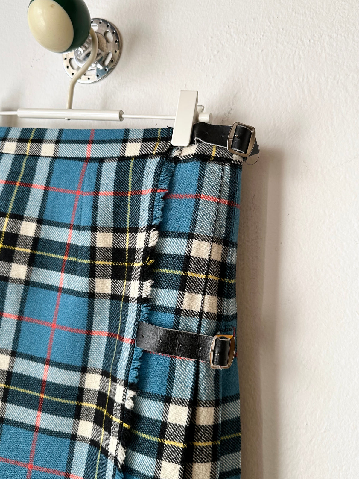 70-80s Scottish tartan wool wrap skirt W28