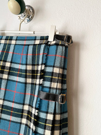 70-80s Scottish tartan wool wrap skirt W28