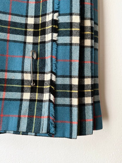 70-80s Scottish tartan wool wrap skirt W28