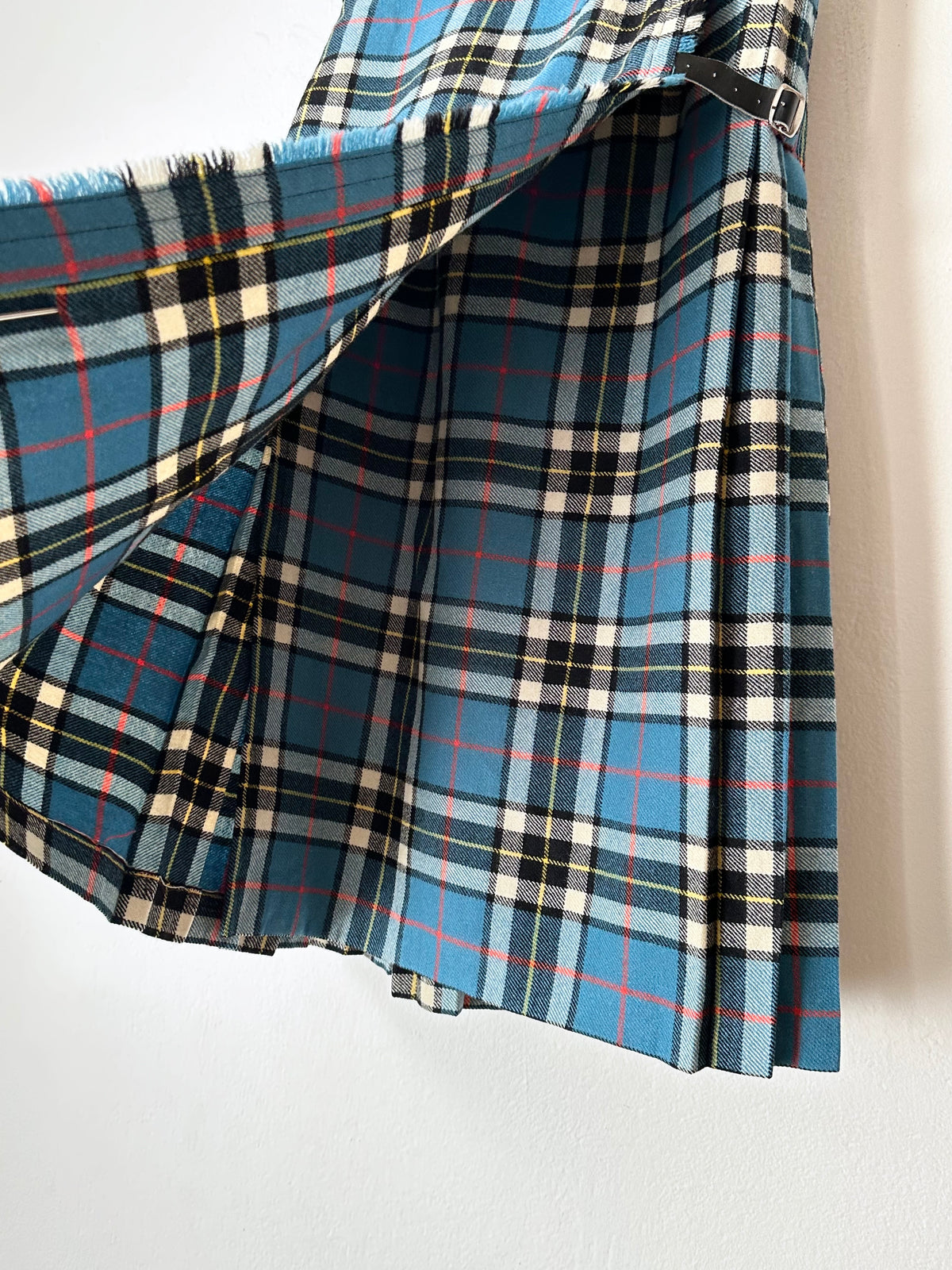 70-80s Scottish tartan wool wrap skirt W28