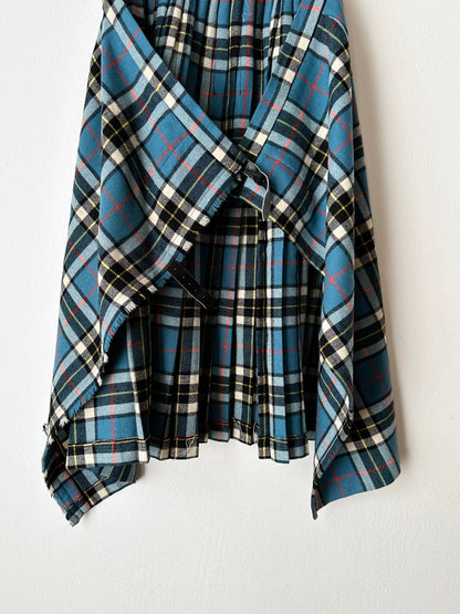 70-80s Scottish tartan wool wrap skirt W28
