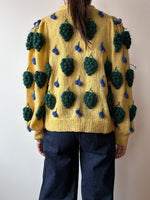 1980s grape fruits cardigan