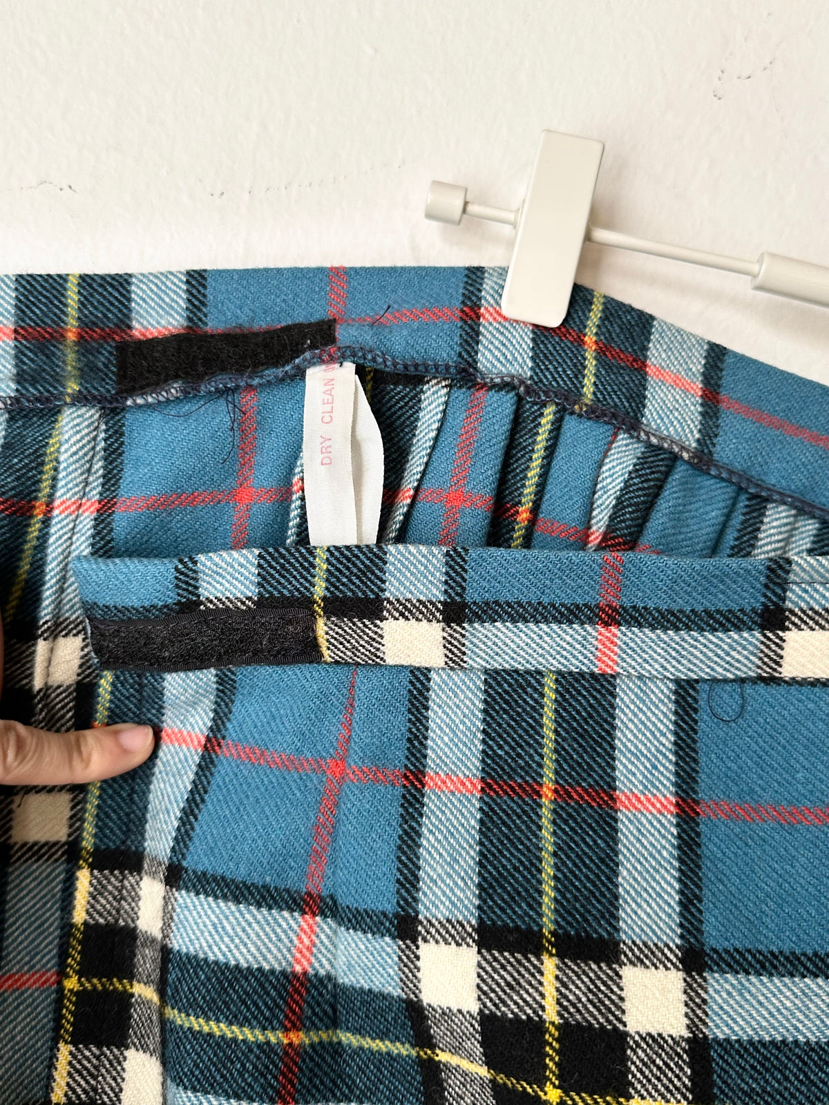 70-80s Scottish tartan wool wrap skirt W28