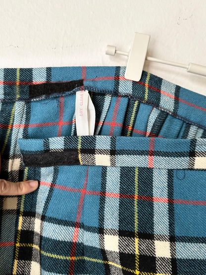 70-80s Scottish tartan wool wrap skirt W28