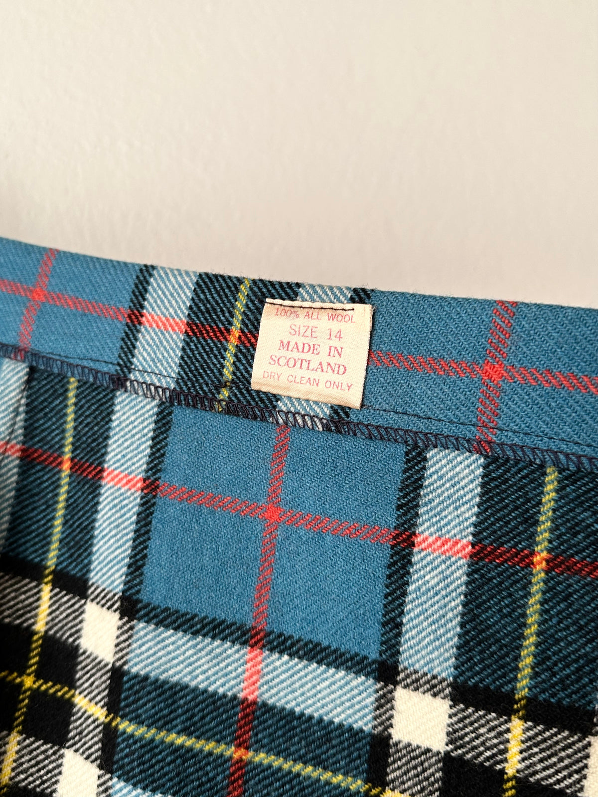 70-80s Scottish tartan wool wrap skirt W28