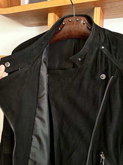 90s black suede jacket