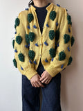 1980s grape fruits cardigan