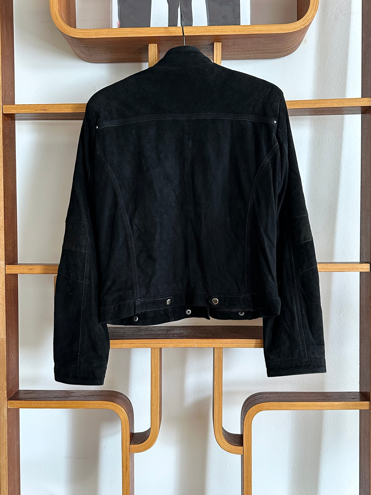 90s black suede jacket