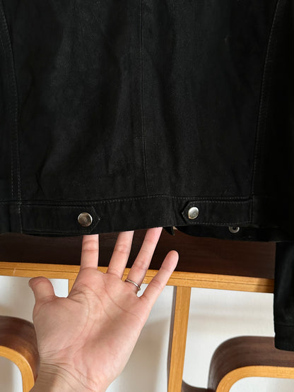 90s black suede jacket