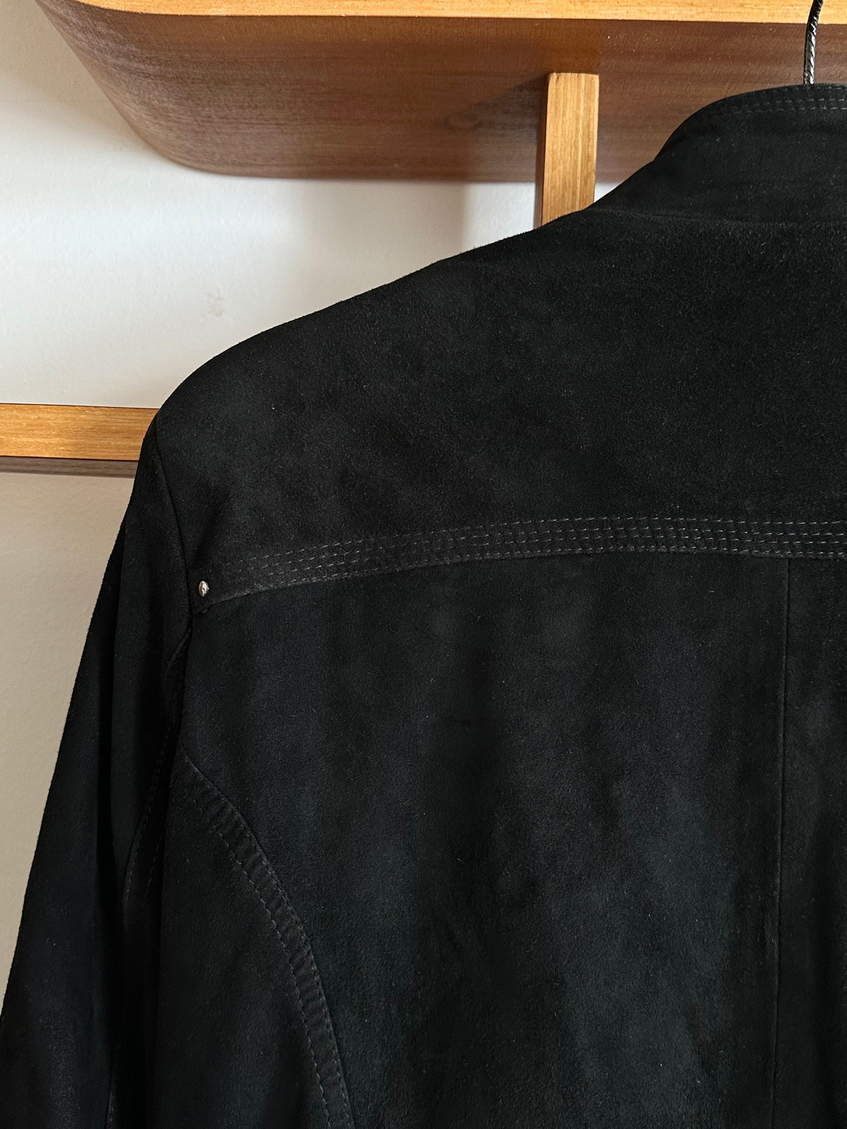 90s black suede jacket