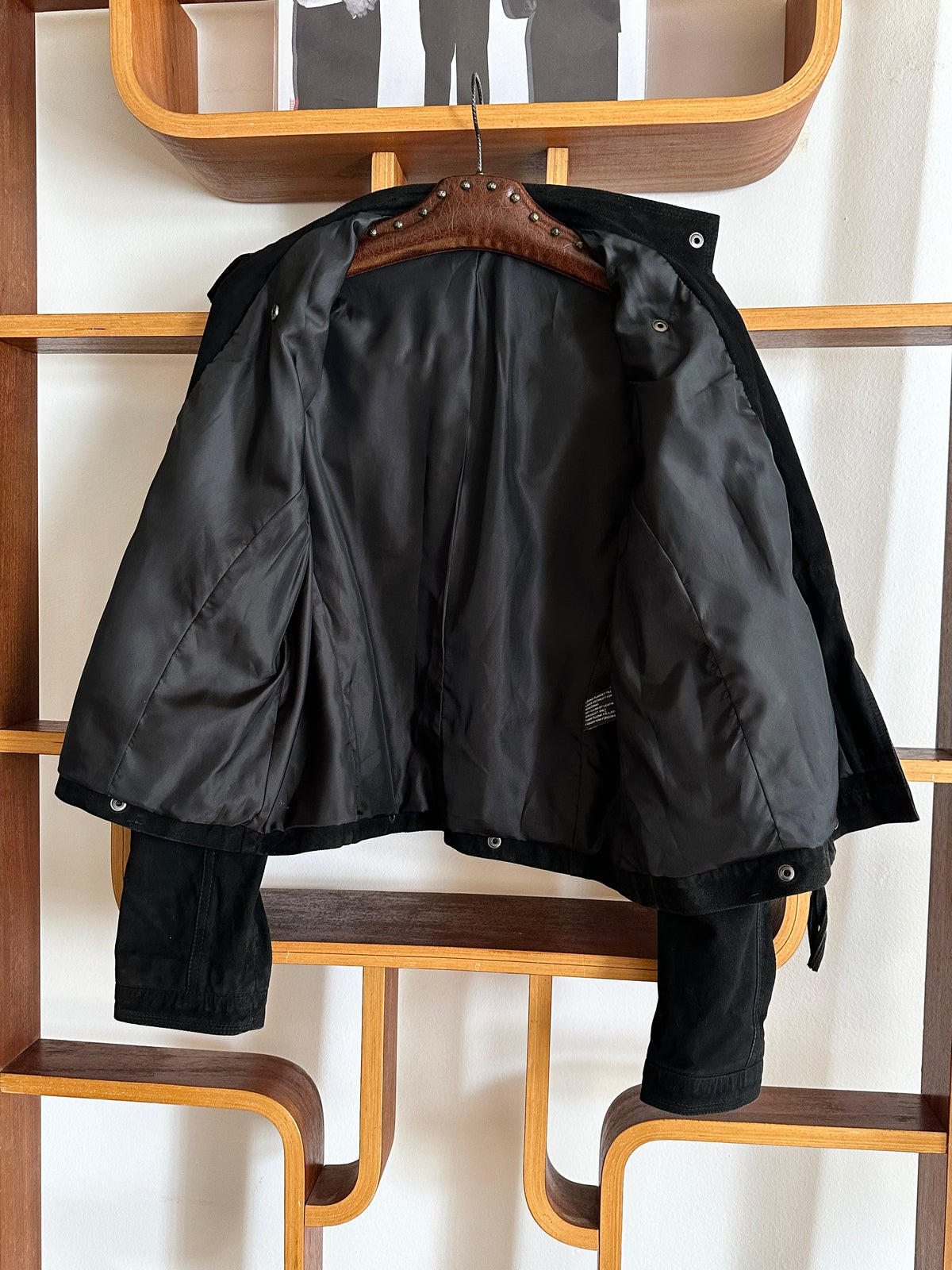 90s black suede jacket