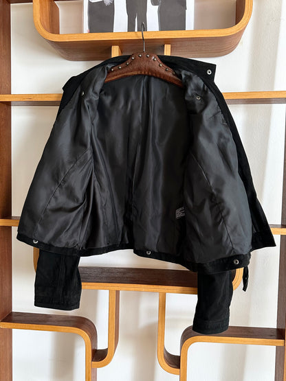 90s black suede jacket