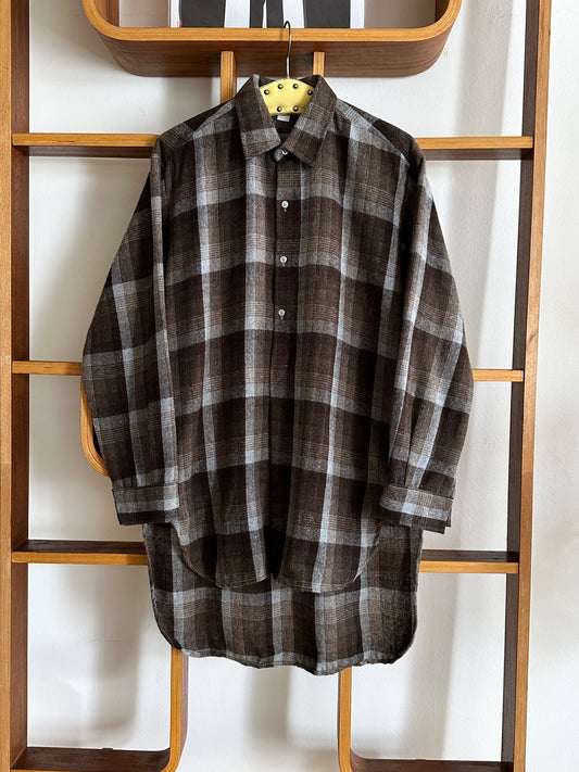 80s wool blend plaid grandpa shirt