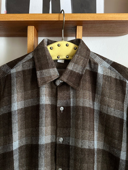 80s wool blend plaid grandpa shirt