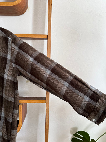 80s wool blend plaid grandpa shirt