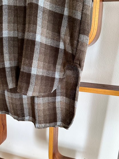80s wool blend plaid grandpa shirt