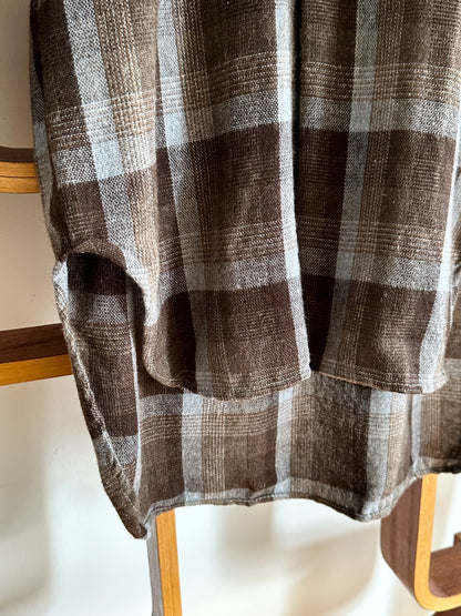 80s wool blend plaid grandpa shirt