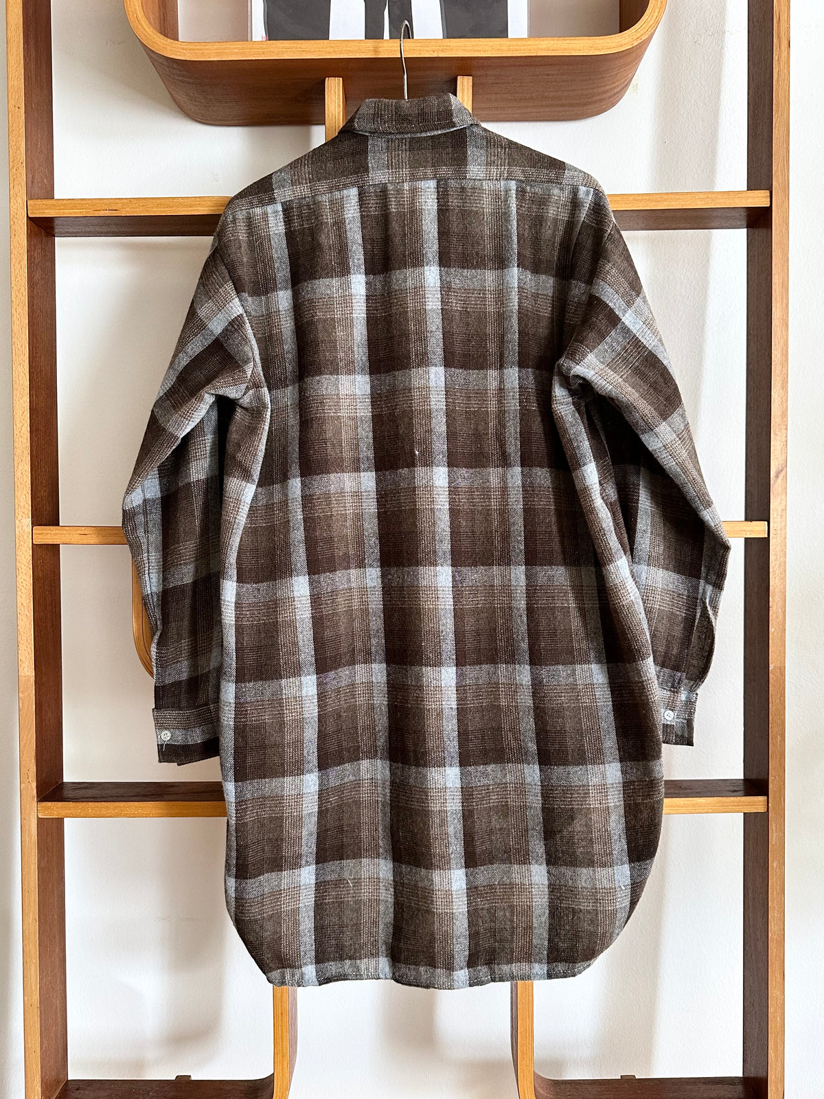 80s wool blend plaid grandpa shirt
