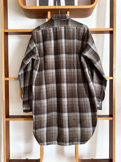 80s wool blend plaid grandpa shirt