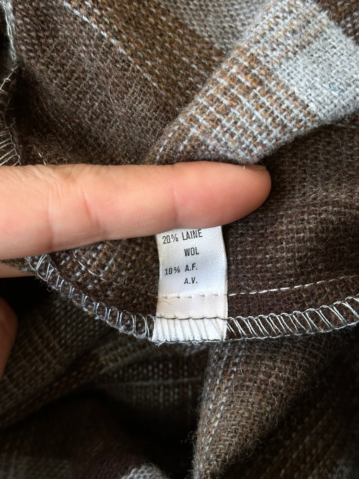 80s wool blend plaid grandpa shirt