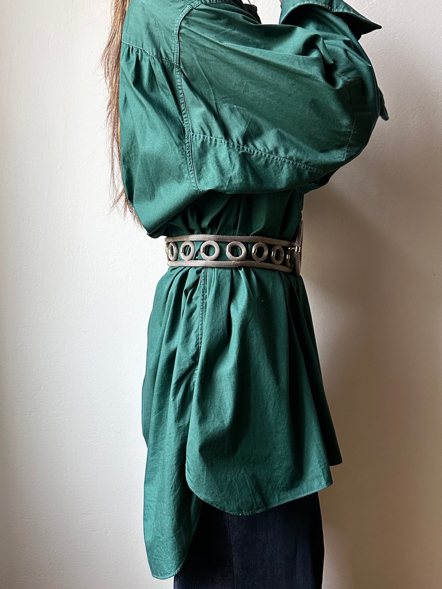 vintage silver mesh belt