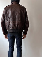 80s Schott A2 leather flight jacket