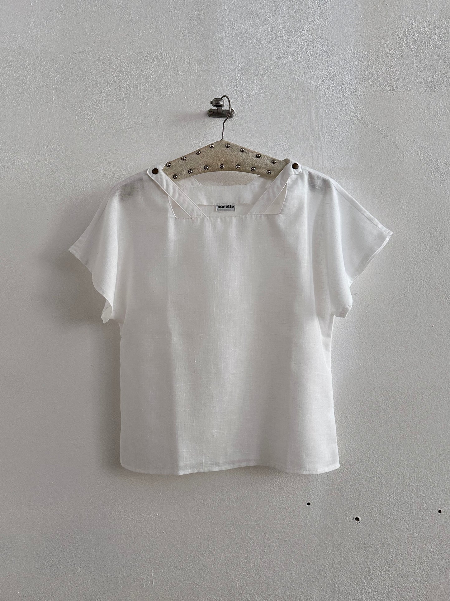 80s gauze linen top