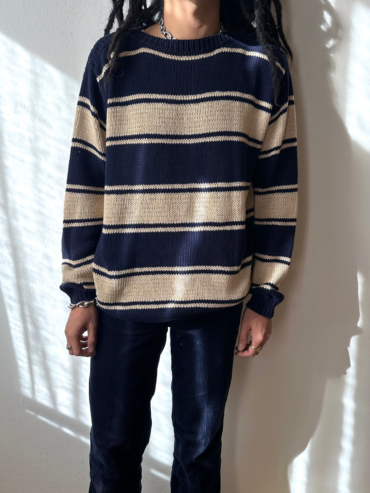 Cotton striped jumper