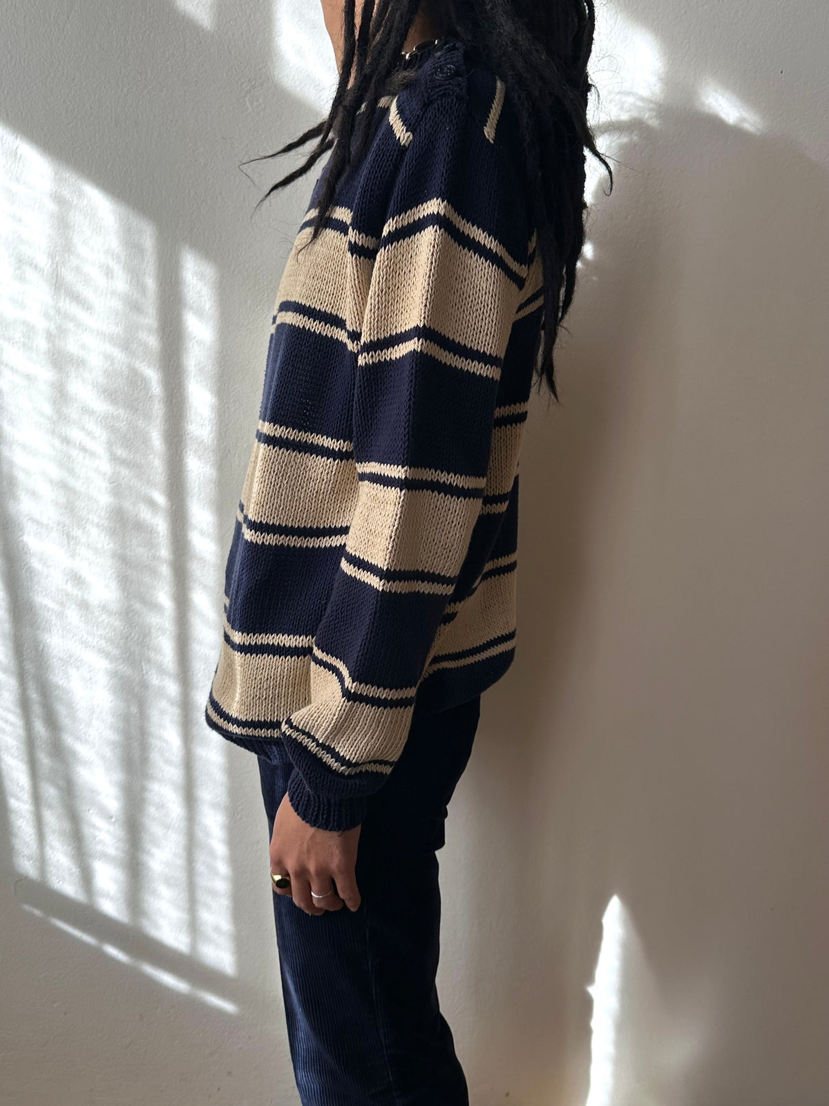 Cotton striped jumper