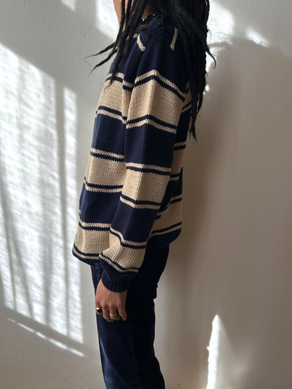 Cotton striped jumper