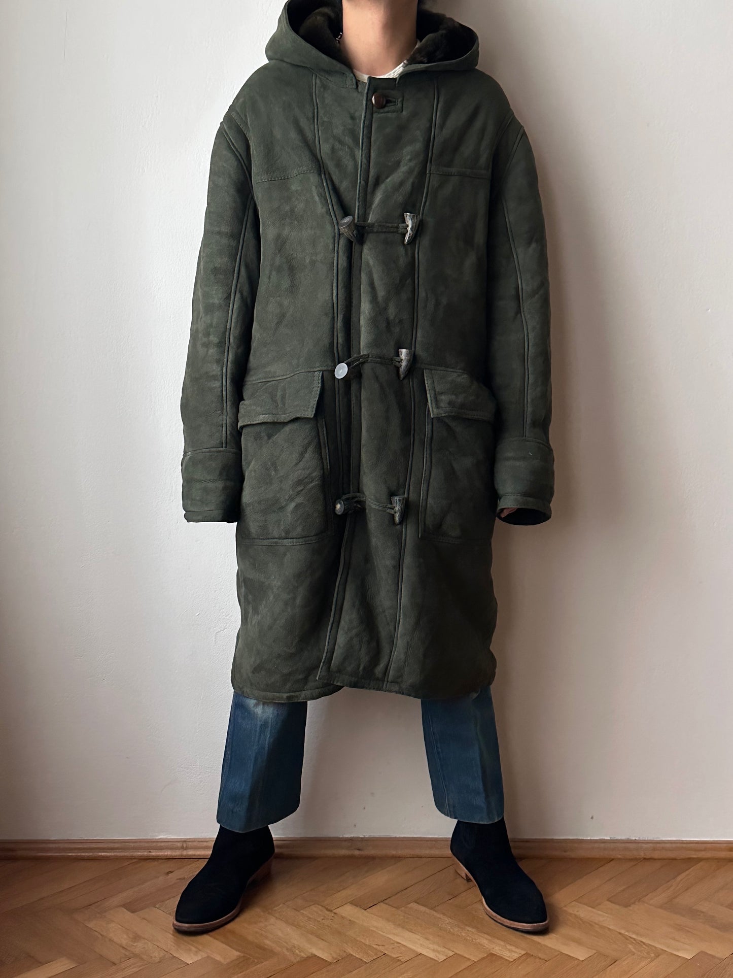 1970s Gloverall sheepskin duffle coat