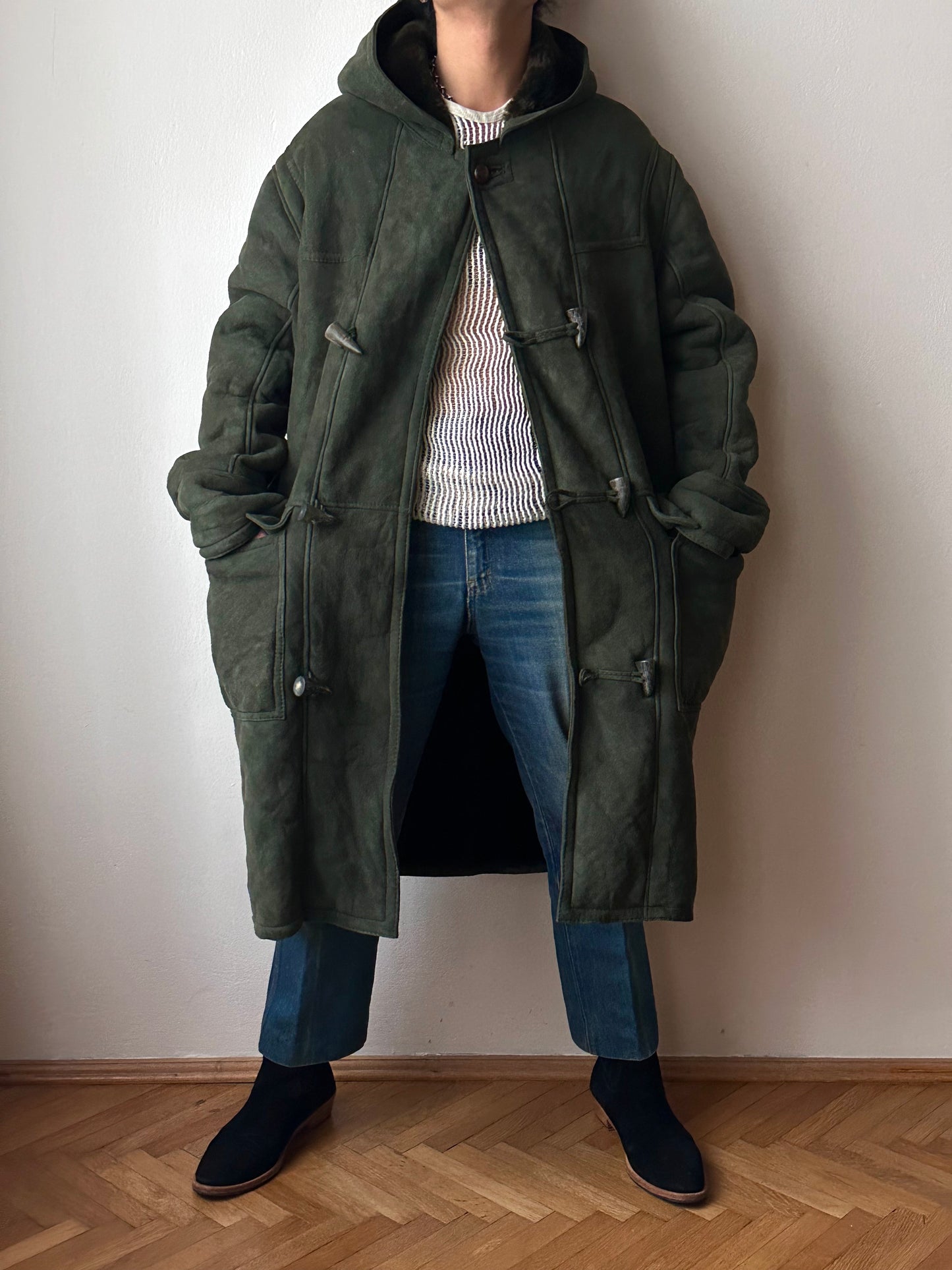 1970s Gloverall sheepskin duffle coat