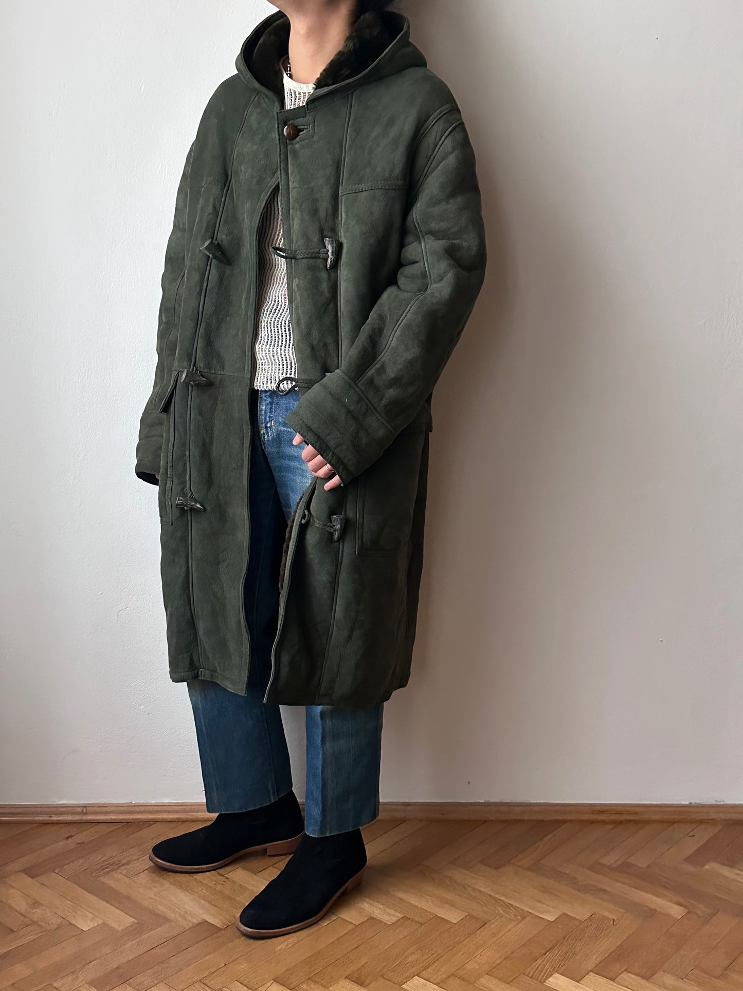 1970s Gloverall sheepskin duffle coat