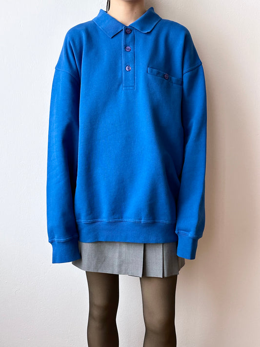 deadstock polo sweatshirt - XXL