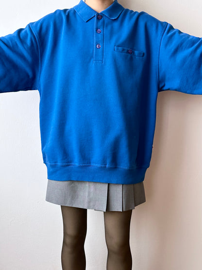 deadstock polo sweatshirt - XXL