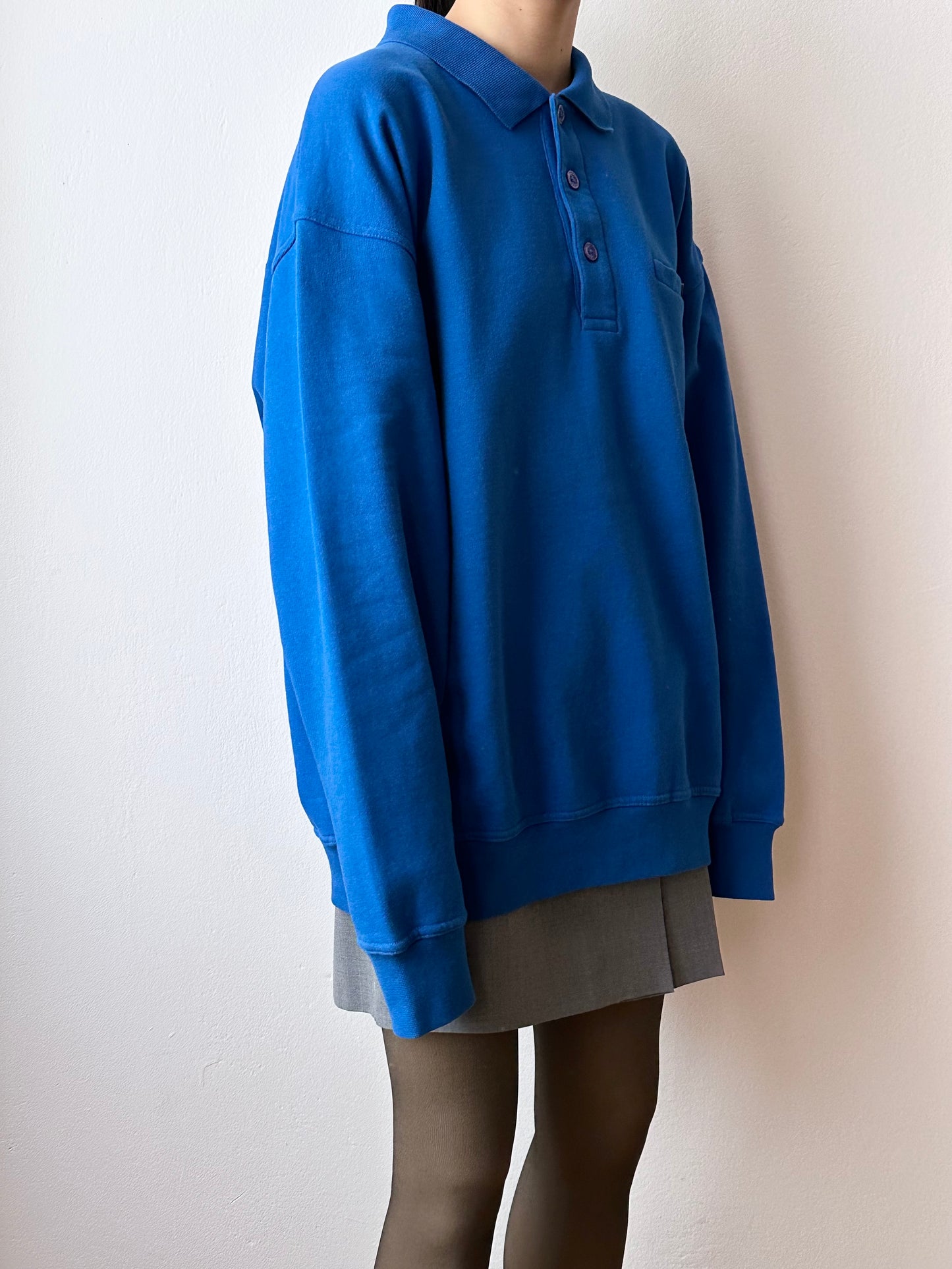 deadstock polo sweatshirt - XXL