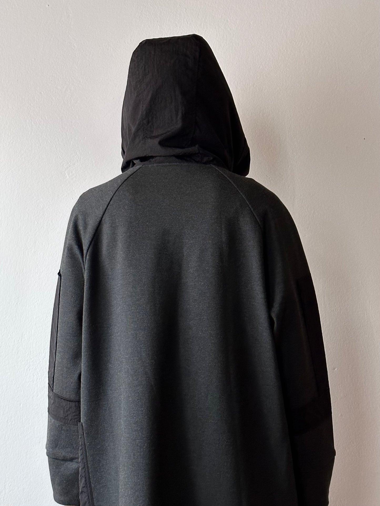 black double material dress