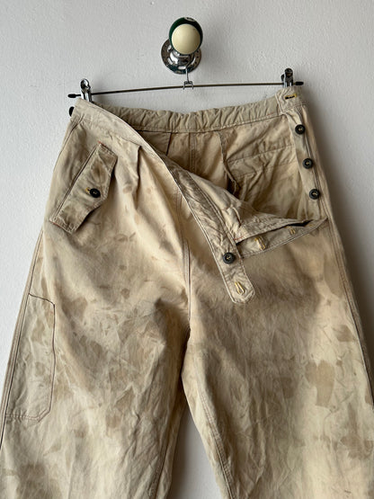 Vintage Czechoslovak military work trousers - w30