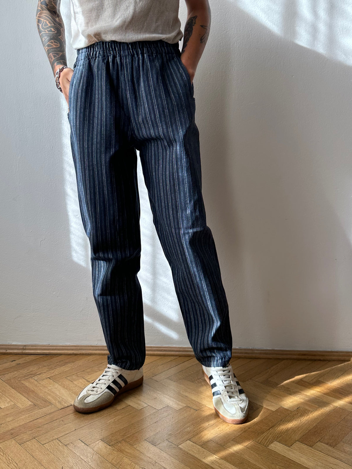 Cotton striped trousers - w24-36