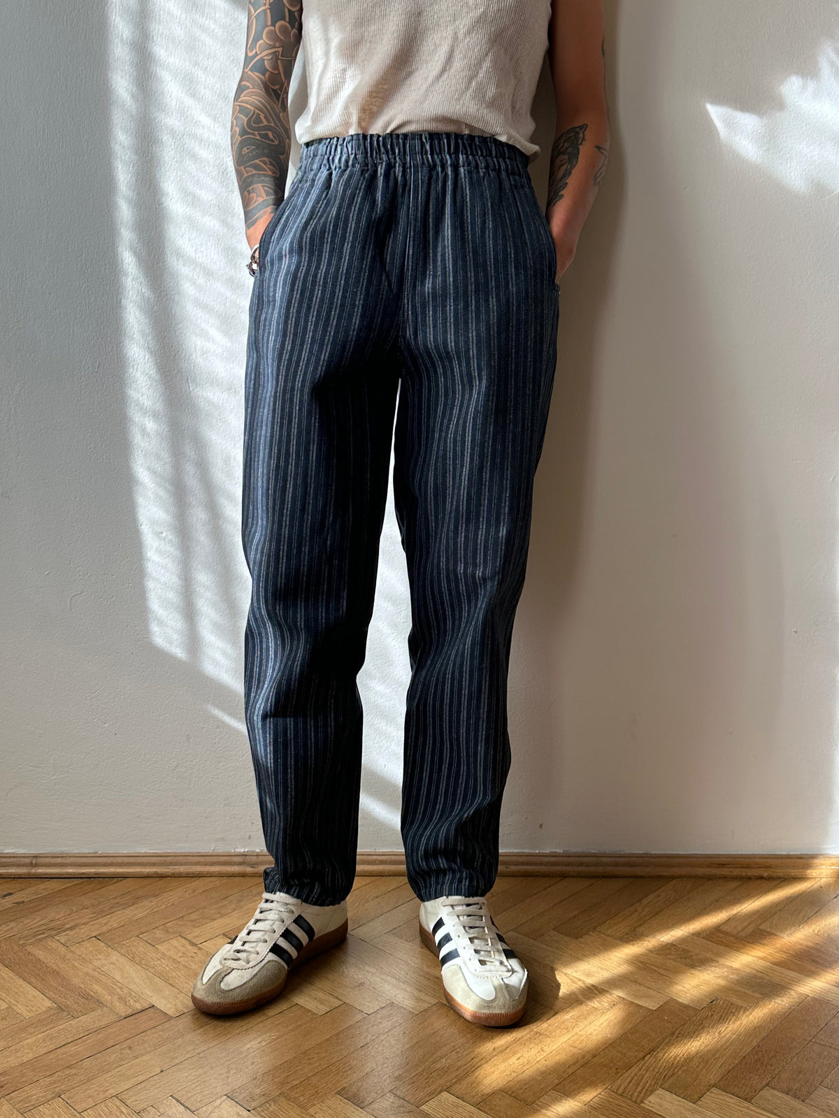 Cotton striped trousers - w24-36