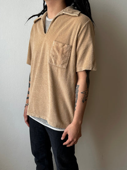Vintage St Michael towelling shirt, UK - M