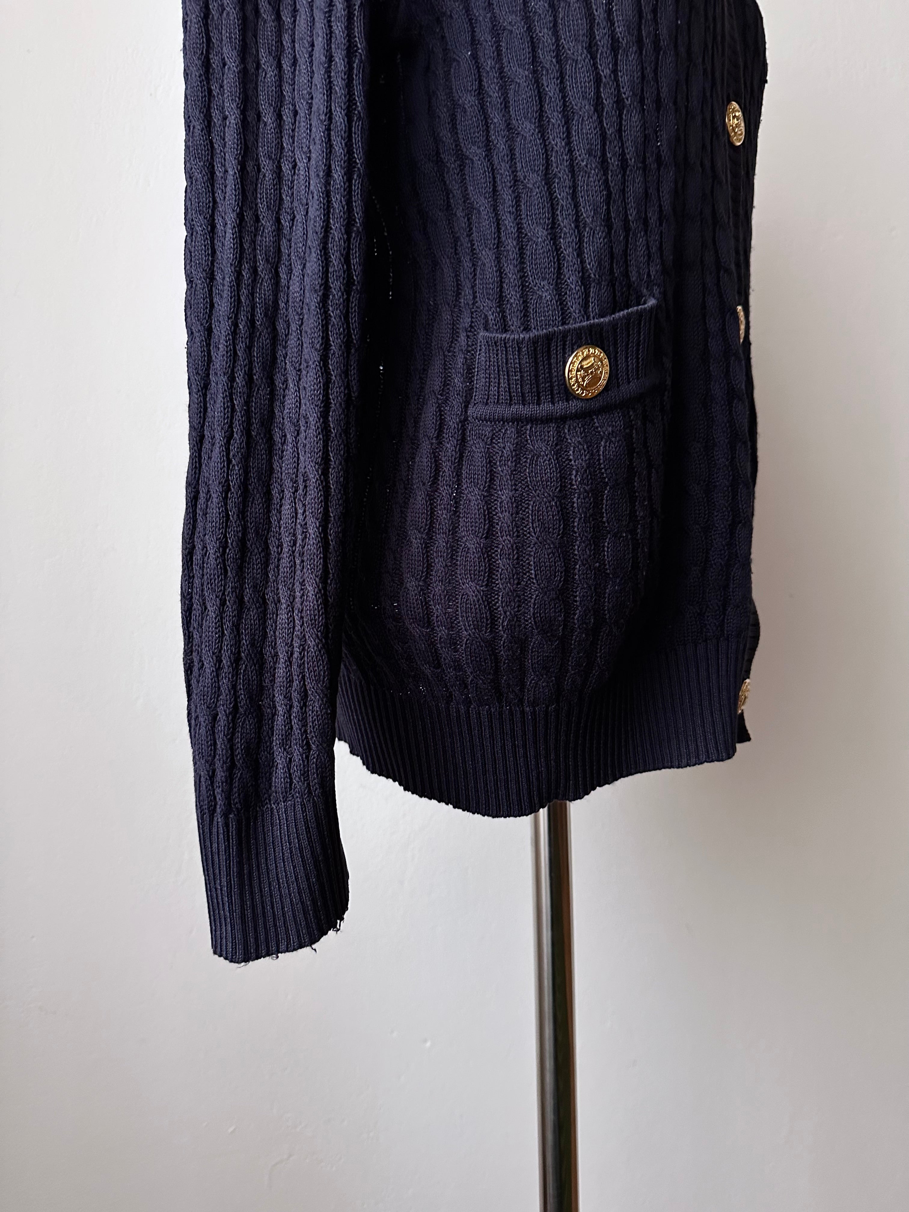 Early 90s CELINE cotton cardigan with gold-buttons – TOTO