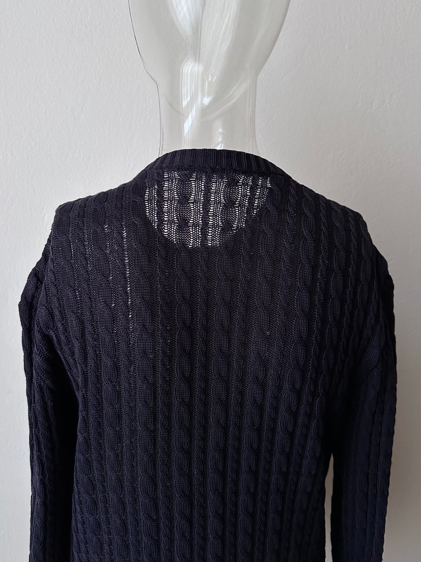 Early 90s CELINE cotton cardigan with gold-buttons