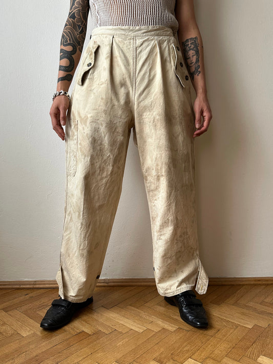 Vintage Czechoslovak military work trousers - w30