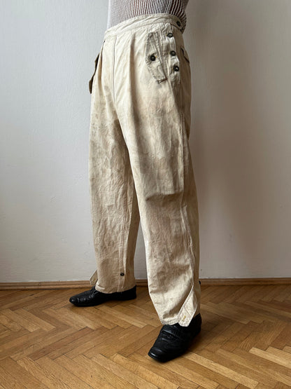 Vintage Czechoslovak military work trousers - w30