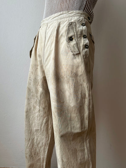 Vintage Czechoslovak military work trousers - w30