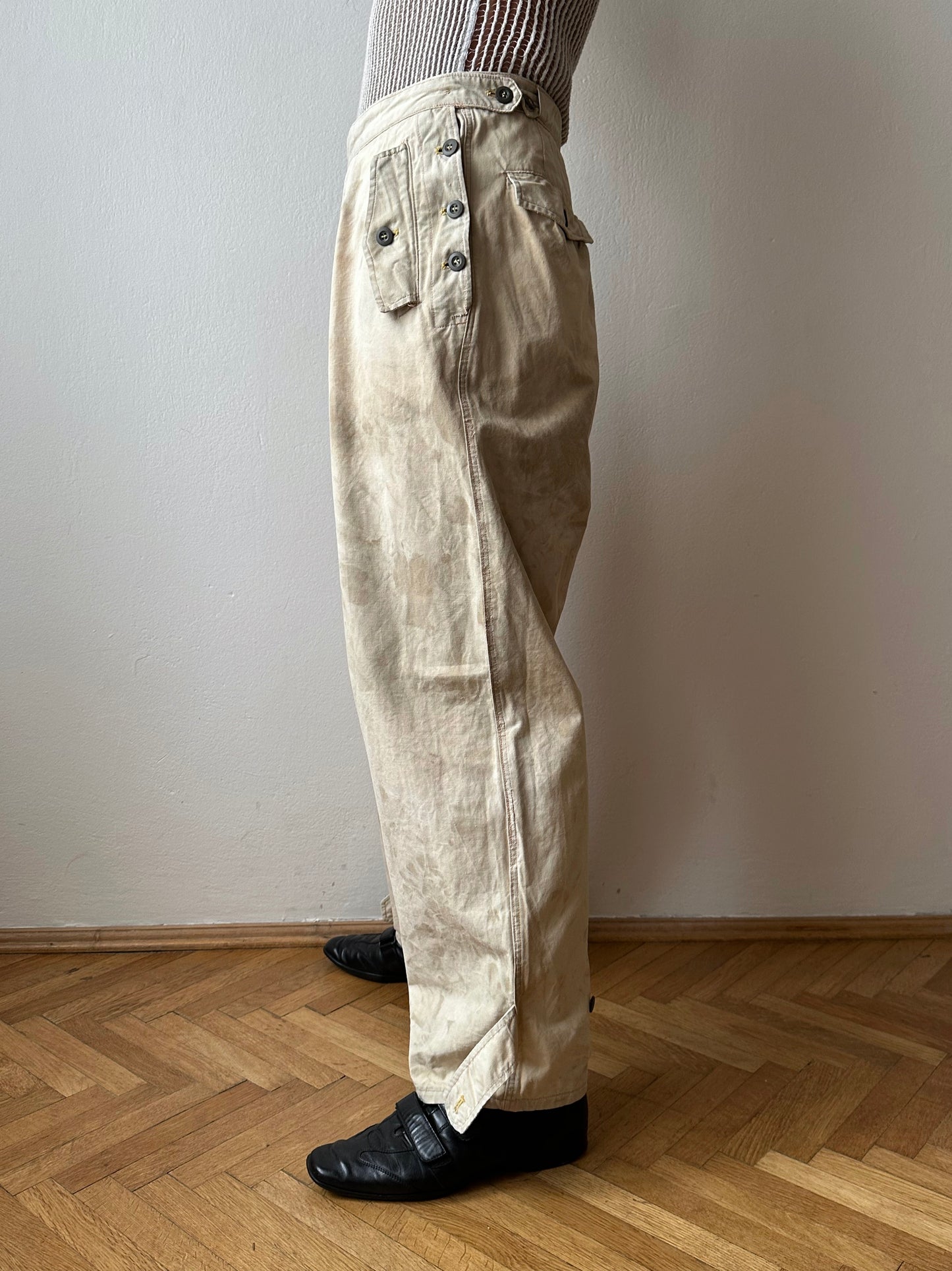 Vintage Czechoslovak military work trousers - w30