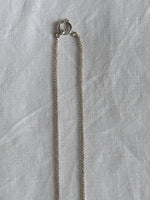 tiny silver chain necklace - wheat