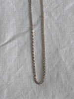 tiny silver chain necklace - wheat