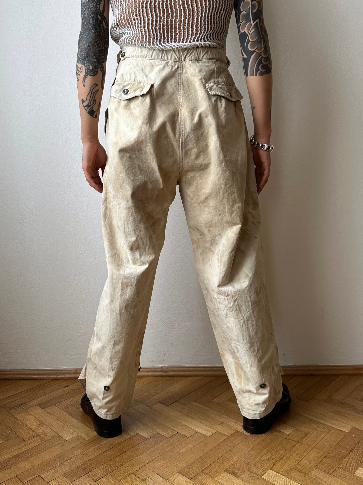 Vintage Czechoslovak military work trousers - w30